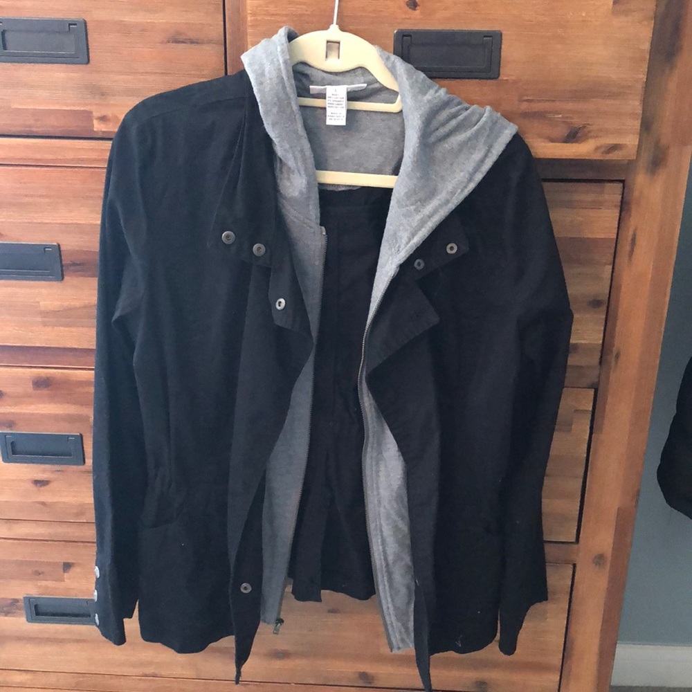 Black jacket with zipper
